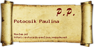 Potocsik Paulina névjegykártya